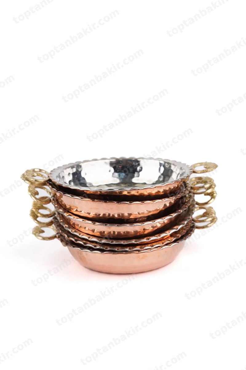 Copper Breakfast & Snack Plates Set of 6 – 12 cm
