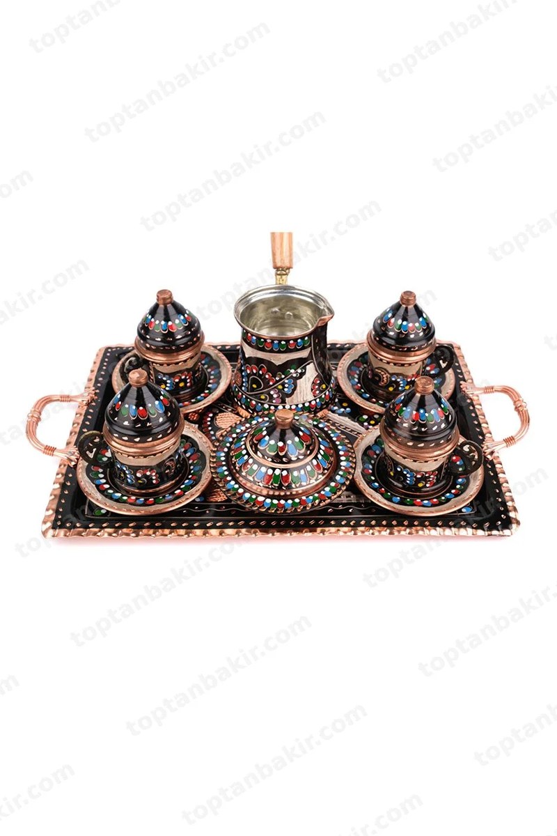 Enameled Copper Coffee Set N4