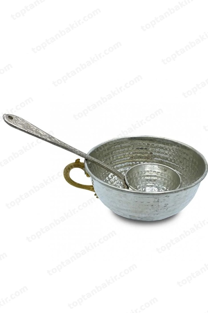 Copper Ayran Bowl with Small Dipper