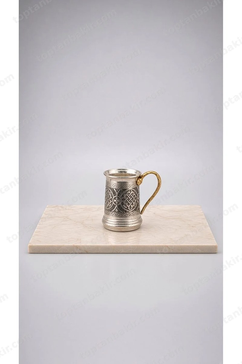 Hand-Engraved Retro Copper Cup – Original Retro Motif Copper Water & Ayran Cup