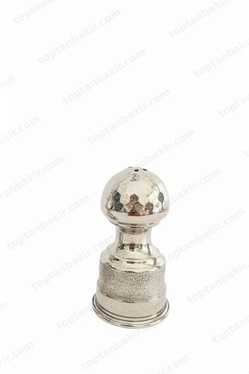 Handmade Copper Salt Shaker, Silver Finish