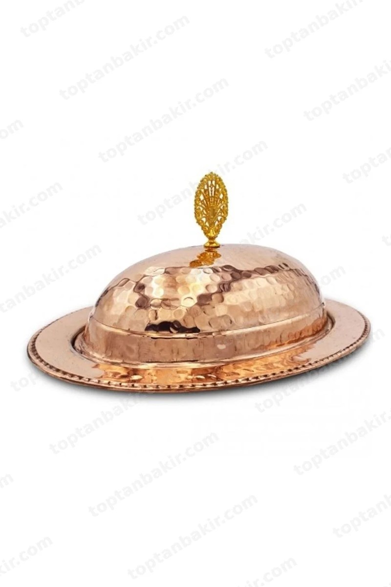 Copper Boat-Shaped (Kayık) Sahan – 30 cm