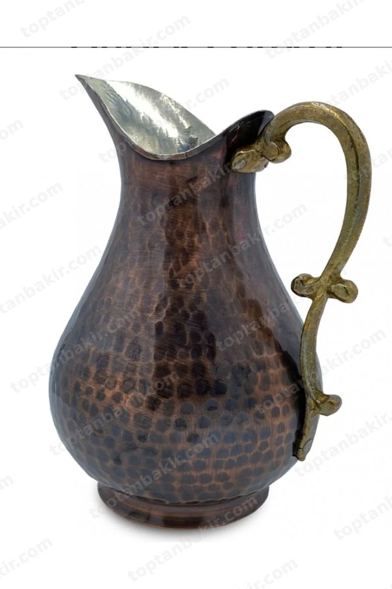 Hammered Antiqued Copper Duckbill Pitcher