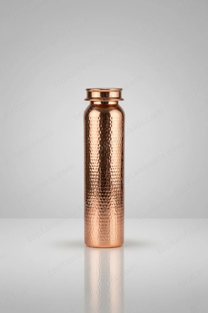Hammered Copper Water Bottle / Flask – 550 Ml