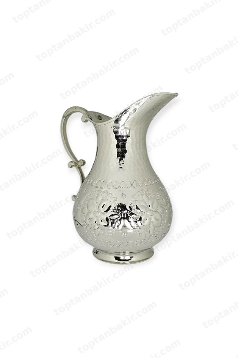 Hand-Engraved Floral Motif Copper Pitcher – 2 Lt