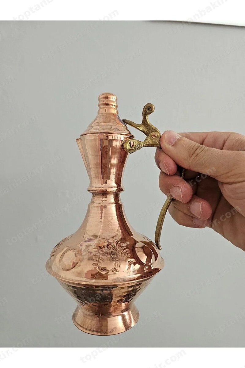 Patterned Handmade Copper Ewer – 500 ML