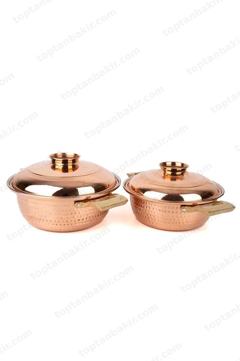 Hammered Copper Classic Pot Set of 2