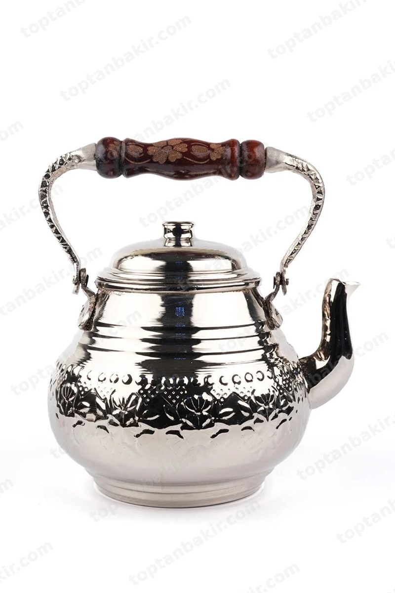 Copper Single Bottom Tea Kettle – 2 lt, Silver Tone