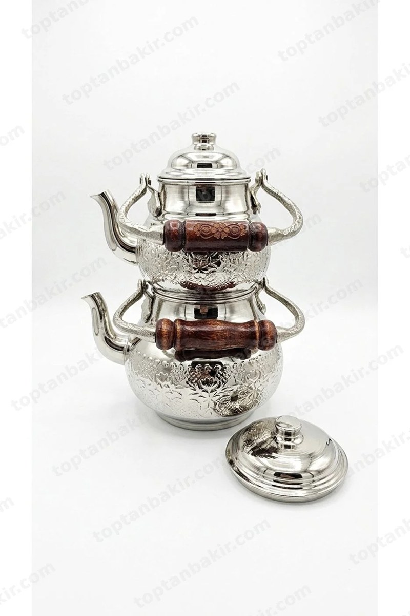 Family-Size Copper Tea Kettle with Top Handle – 5 LT Nickel-Plated