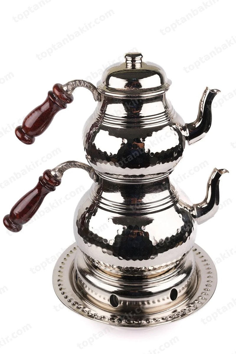 Hand-Hammered Copper Stovetop Turkish Tea Kettle 0.80 mm, 1100 Gr, 2.8 Lt