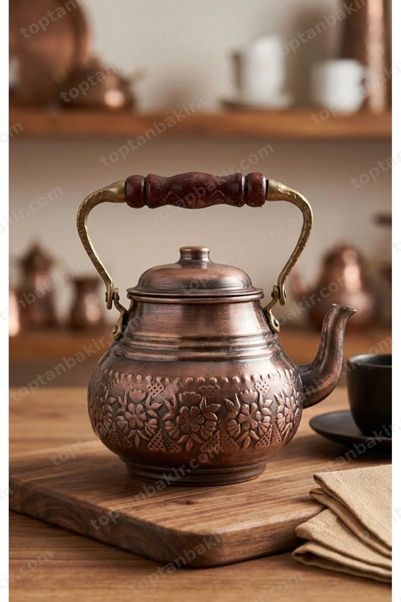 Oxidian Series Oxidized Copper Single-Bottom Tea Kettle – 2 lt